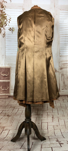 LAYAWAY PAYMENT 1 OF 3 - RESERVED FOR CARLA - Super Rare Original 1940s 40s Belted Suede Princess Coat By Scully