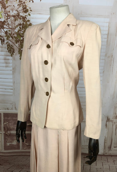 Original Late 1940s 40s Vintage Summer Suit By Julius Garfinckel