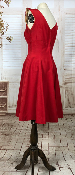 Fabulous Original 1950s 50s Lipstick Red Lilli Diamond Dress And Coat Set