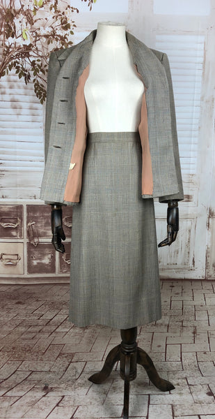 LAYAWAY PAYMENT 2 of 2 - RESERVED FOR ROMY - Original 1940s 40s Vintage Prince Of Wales Check Skirt Suit