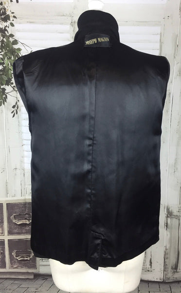 Original Vintage 1950s 50s Joseph Magnin Black Jacket Coat