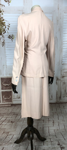 Original 1950s 50s Vintage Pale Pastel Pink Cotton Summer Suit by Life Savers Kirkland Hall