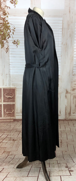 LAYAWAY PAYMENT 1 OF 3 - RESERVED FOR SARAH - PLEASE DO NOT PURCHASE - Original Volup Vintage 1940s 40s Black Belted Gabardine Coat