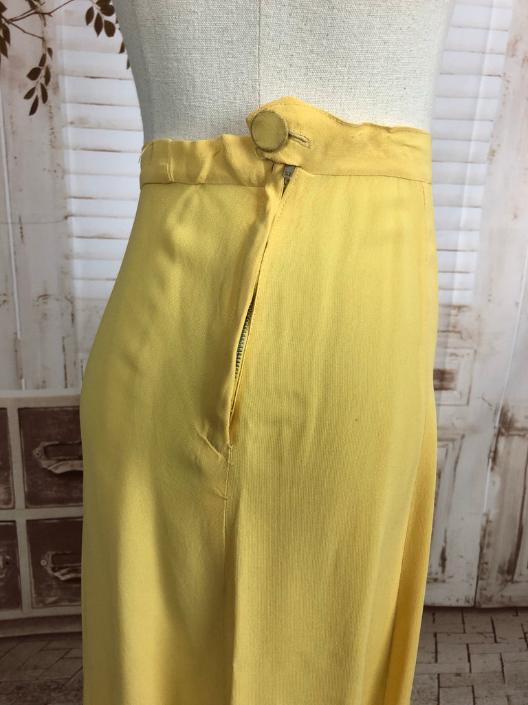 Original 1940s 40s Vintage Spring Yellow Double Breasted Summer Suit W ...
