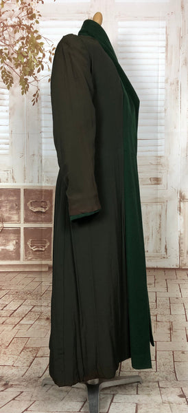 LAYAWAY PAYMENT 2 OF 3 - RESERVED FOR ANJA - Exquisite Original 1940s Vintage Forest Green Princess Coat