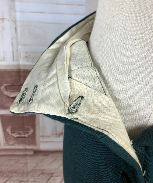 Fabulous Original Late 1940s 40s Vintage Bottle Green Elephant Ear Jodhpurs Riding Trousers