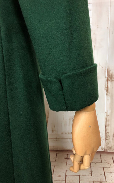 LAYAWAY PAYMENT 3 OF 3 - RESERVED FOR ANJA - Exquisite Original 1940s Vintage Forest Green Princess Coat