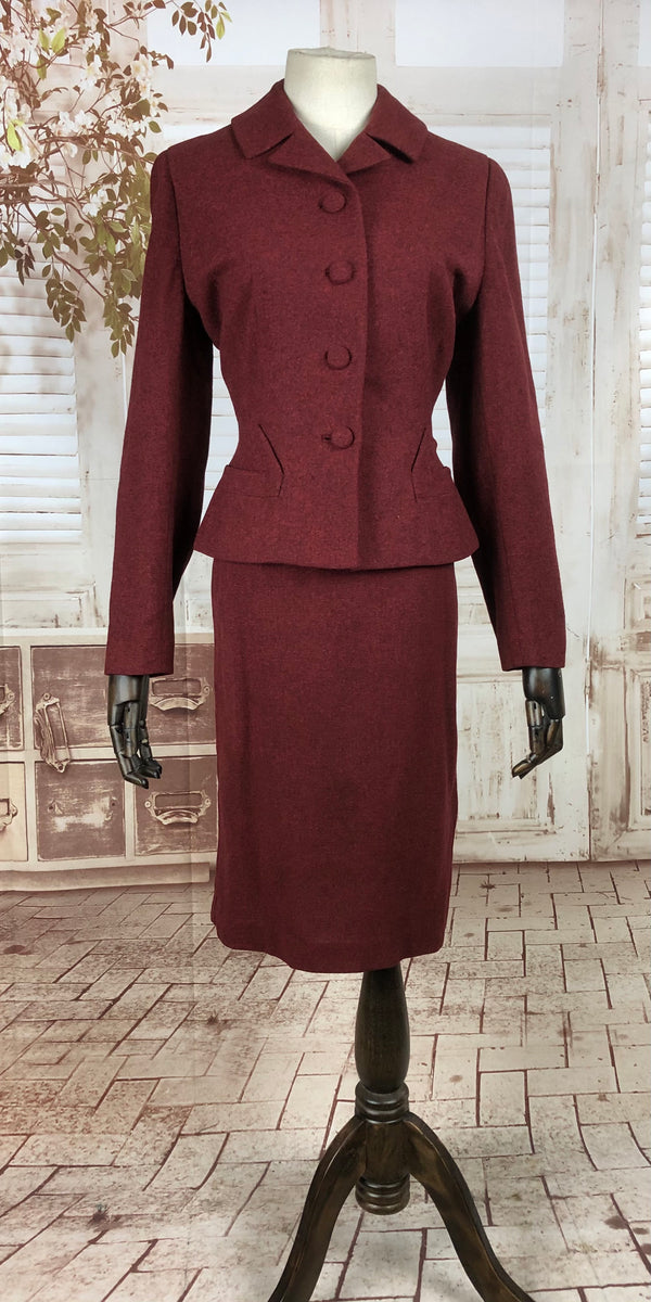 Original Late 1940s 40s Vintage Red Tweed Suit By Moordale – Black ...