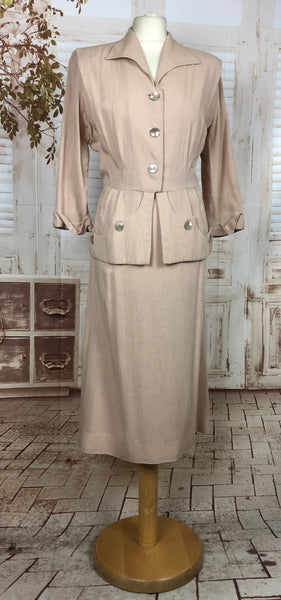 Original 1940s 40s Volup Vintage Summer Suit By Car-O’Lee Of California