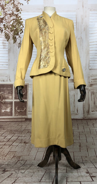 LAYAWAY PAYMENT 1 OF 2 - RESERVED FOR CLAIRE - Original 1940s 40s Mustard Yellow Vintage Suit Project Piece