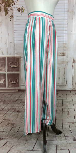 RESERVED FOR GERI - PLEASE DO NOT PURCHASE - Original 1930s 30s Vintage Striped Beach Pyjamas Trousers