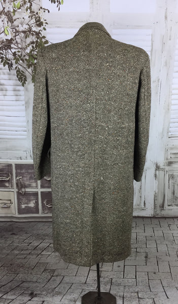 Original 1940 Mens Herringbone And Fleck Vintage CC41 Utility Wool Coat
