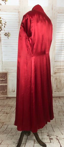 Incredible Original 1940s 40s Vintage Red Gabardine Fit And Flare Princess Coat