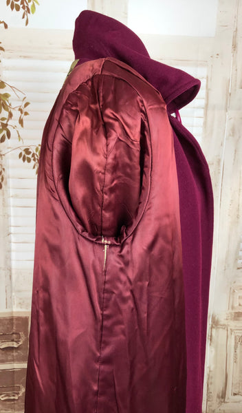 LAYAWAY PAYMENT 1 OF 2 - RESERVED FOR SENDI - PLEASE DO NOT PURCHASE - Original 1940s 40s Vintage Fuchsia Pink Swing Coat By Betty Rose