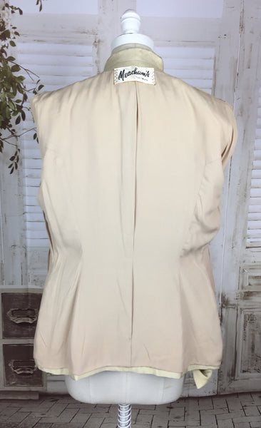 Original 1940s 40s Vintage Cream Ladies Jacket Blazer By Meachams