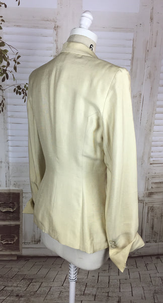 Original 1940s 40s Vintage Cream Ladies Jacket Blazer By Meachams