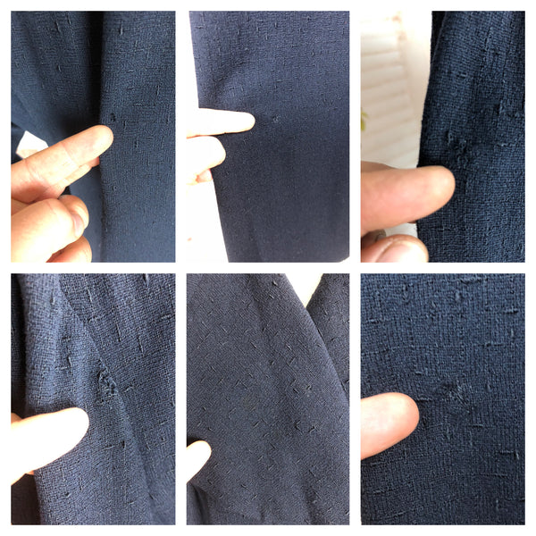 LAYAWAY PAYMENT 2 OF 2 - RESERVED FOR MICHELE - Amazing Original Vintage Early 1930s 30s Volup Navy Blue Asymmetrical Coat