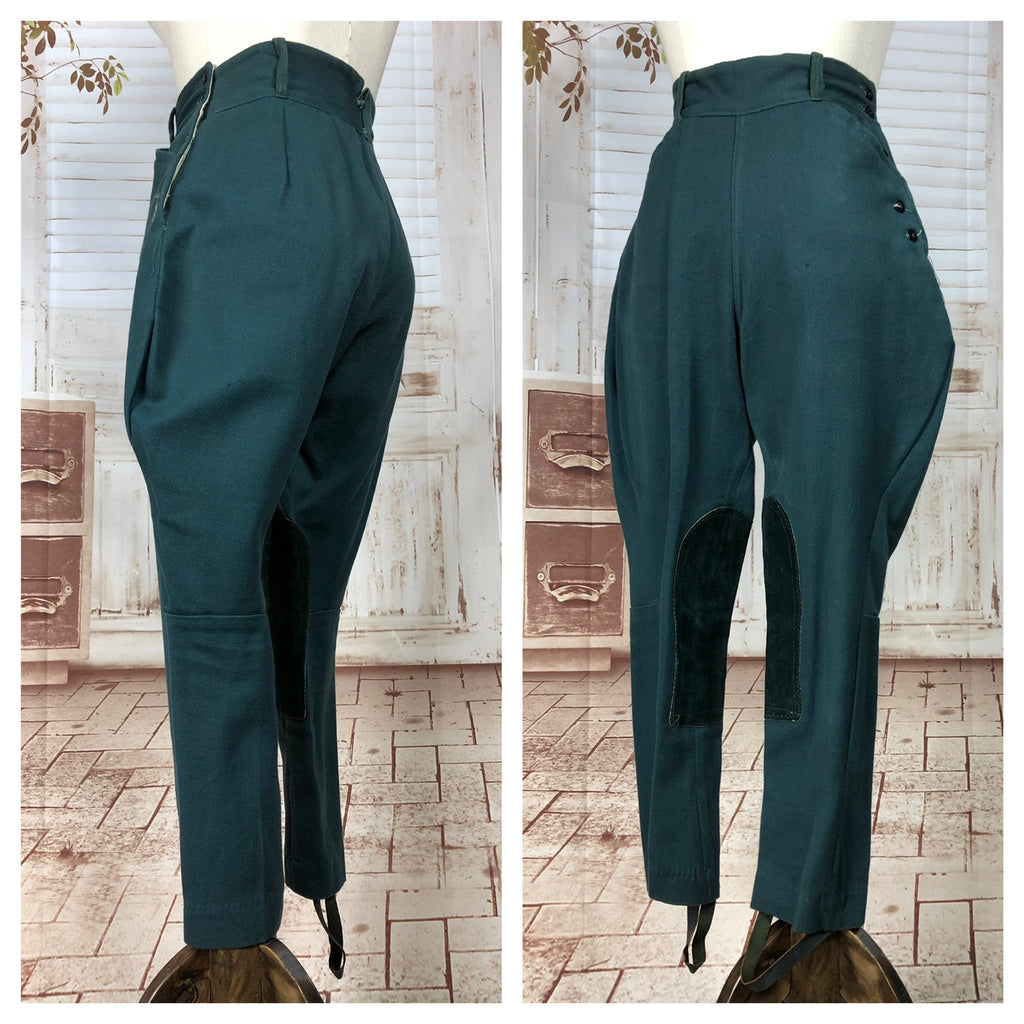 Jodhpur Ville Pantalon Vintage Jodhpurs En Cuir Vert - Taille 22x32, équitation Militaire Années 20-30 Pantalon Jodhpurs Vintage Cuir Jodhpur Ville Pantalon Vintage Jodhpurs En Cuir Vert - Taille 22x32, équitation Militaire Années 20-30 Pantalon Jodhpurs Vintage Cuir