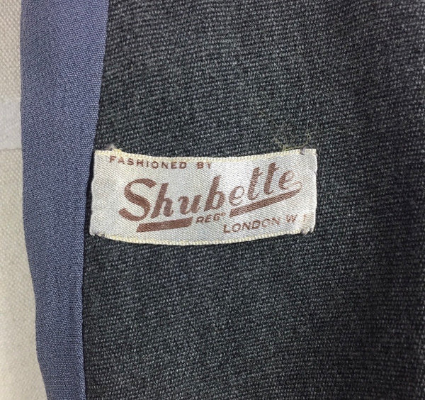Original Vintage 1950s Swing Jacket With Scribble Collar By Shubette