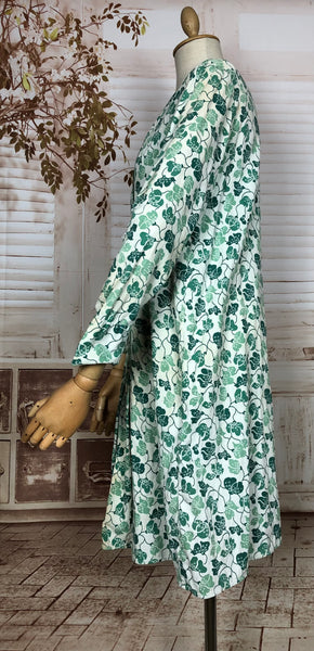 LAYAWAY PAYMENT 2 OF 2 - RESERVED FOR CLEMENTINE - Stunning Original 1920s Vintage Leaf Print Flapper Day Dress