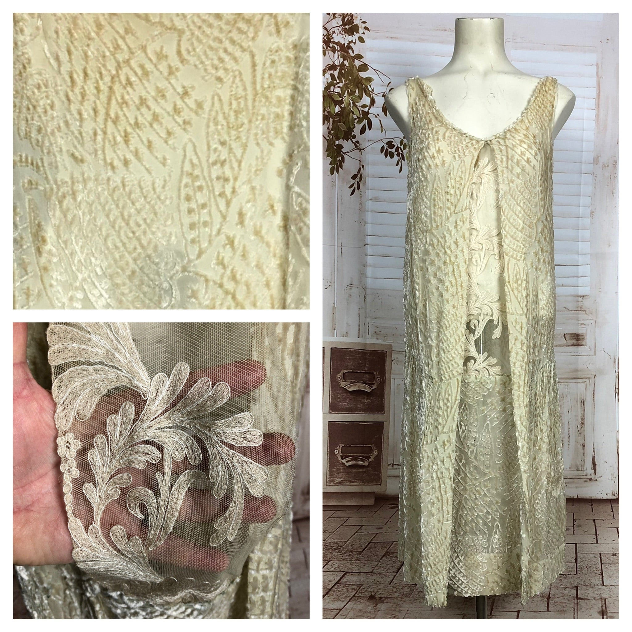1920s Cream Lace Dress – mothfood shop