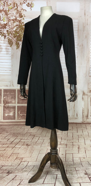 LAYAWAY PAYMENT 2 OF 3 - RESERVED FOR BRIANA - Super Rare Black Early 40s Lilli Ann Princess Coat With Rare Original By Jean Label