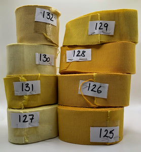 Original French Vintage Petersham And Grosgrain Hat Ribbon Mustard Yellow