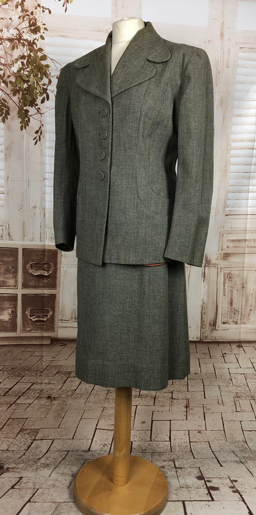 Original 1940s 40s Volup Vintage Grey Suit – Black Sheep Antiques