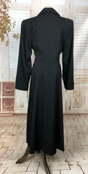LAYAWAY PAYMENT 3 OF 3 - RESERVED FOR HOLLY - Incredible Rare Early 1940s 40s Vintage Black Princess Coat With Detachable Cape