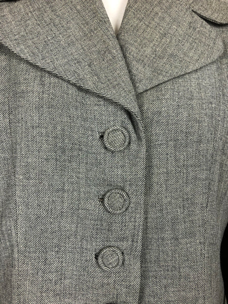 Original 1940s 40s Volup Vintage Grey Suit