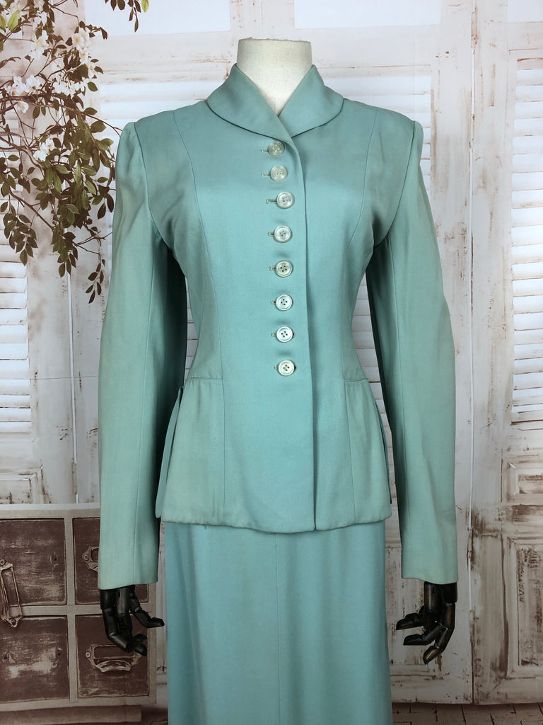 Original Late 1940s 40s Vintage Minty Aqua Summer Suit By Glenhaven ...