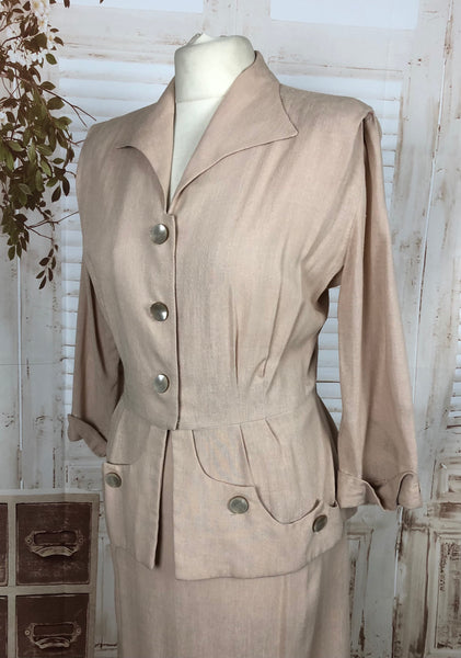 Original 1940s 40s Volup Vintage Summer Suit By Car-O’Lee Of California