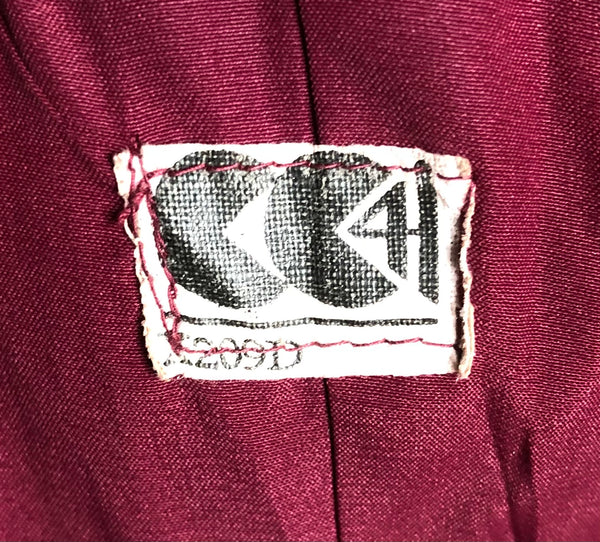 Original Vintage 1940s 40s Cranberry Wool Jacket With CC41 Utility Label By Windsmoor
