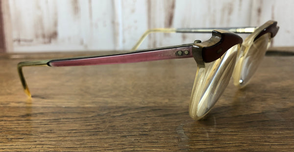 Fabulous Original 1950s 50s Pink Cat Eye Glasses