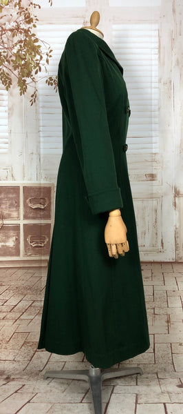 LAYAWAY PAYMENT 3 OF 3 - RESERVED FOR ANJA - Exquisite Original 1940s Vintage Forest Green Princess Coat