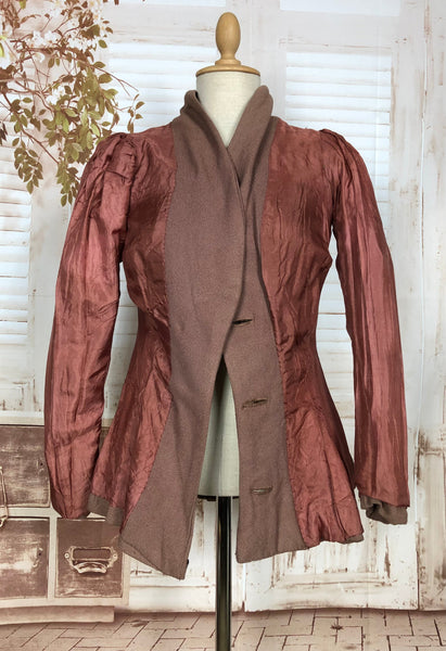 RESERVED FOR ATIZ - Fabulous Original 1930s Vintage Equestrian Riding Jacket With Puff Sleeves And Soutache Bustle