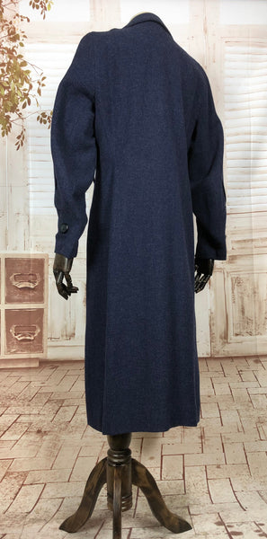 LAYAWAY PAYMENT 2 OF 3 - RESERVED FOR KHARONN - Super Rare Original Late 1920s 20s / Early 1930s 30s Vintage Navy Blue Asymmetric Coat With Amazing Fan Collar