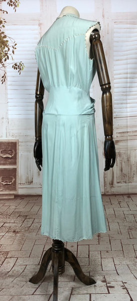 LAYAWAY PAYMENT 1 OF 3 - RESERVED FOR GEMMA - Rare Original 1930s 30s Vintage Seafoam Mint Silk Elfin Dress