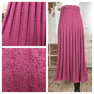 Original Vintage 1940s 40s Volup Rose Pink Knit Skirt