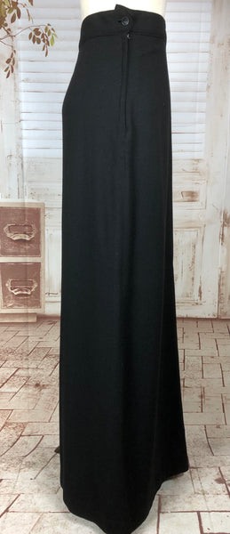 Stunning Original 1940s 40s Vintage Black Full Length Ensemble Evening Suit By Eisenberg Originals