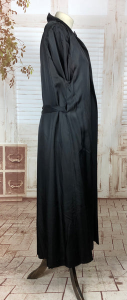 LAYAWAY PAYMENT 2 OF 3 - RESERVED FOR SARAH - PLEASE DO NOT PURCHASE - Original Volup Vintage 1940s 40s Black Belted Gabardine Coat