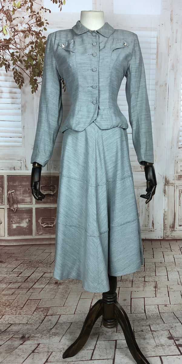 Original Late 1940s 40s Vintage Grey New Look suit by Nancy Wheeling ...