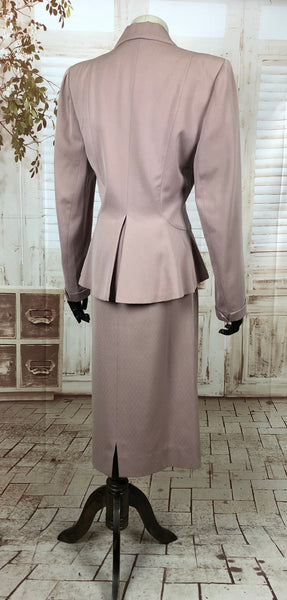 LAYAWAY PAYMENT 2 of 2 - RESERVED FOR ALEX - Original 1940s 40s Vintage Dusty Pink Skirt Suit With Amazing Collar