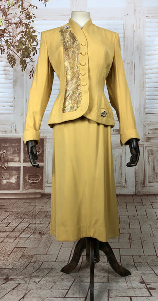 LAYAWAY PAYMENT 2 OF 2 - RESERVED FOR CLAIRE - Original 1940s 40s Mustard Yellow Vintage Suit Project Piece