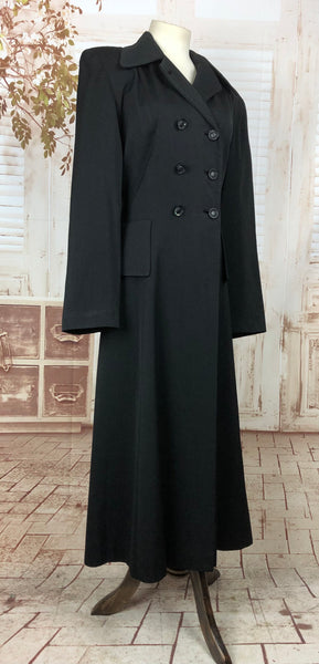 LAYAWAY PAYMENT 2 OF 3 - RESERVED FOR HOLLY - Incredible Rare Early 1940s 40s Vintage Black Princess Coat With Detachable Cape