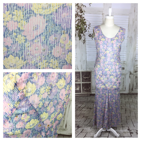 Original 1930s Lawn Cotton Floral Dress