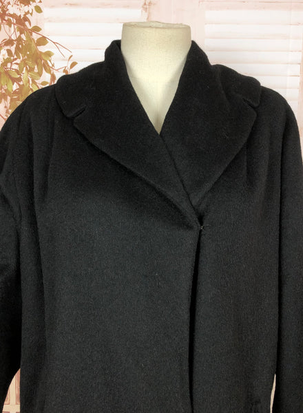 LAYAWAY PAYMENT 1 OF 3 - RESERVED FOR SAIRA - Fabulous Late 1920s 20s / Early 1930s 30s Volup Black Vintage Coat With Pleated Back