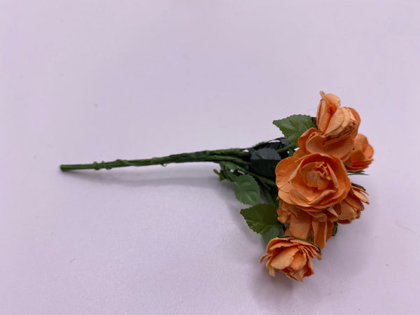 Gorgeous Vintage Orange Flower Rose Bouquet Buttonhole Boutonnière
