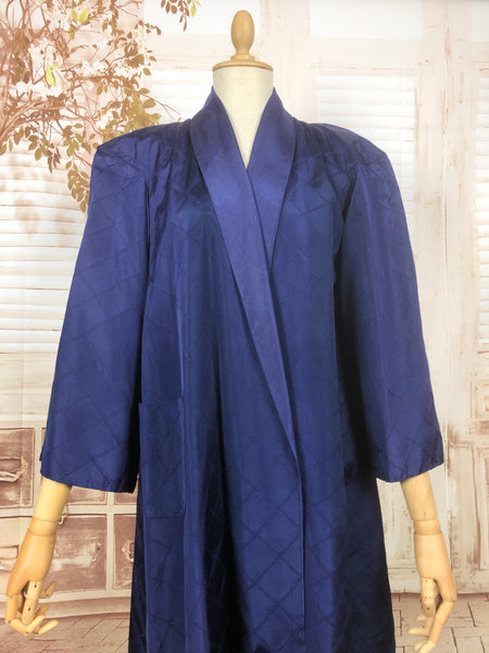 LAYAWAY PAYMENT 2 OF 2 - RESERVED FOR MAITE - Incredible Original 1930s 30s Vintage Royal Blue Quilted Coat FOGA