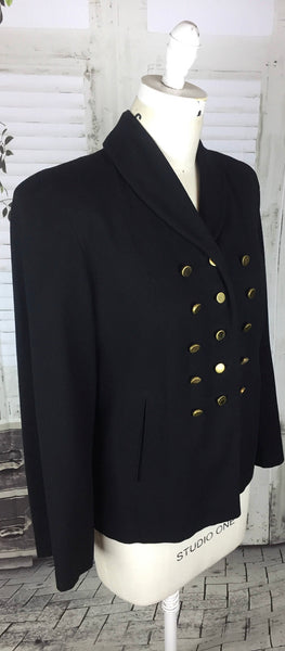 Original Vintage 1950s 50s Joseph Magnin Black Jacket Coat